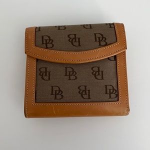 Dooney & Bourke Leather and canvas wallet
